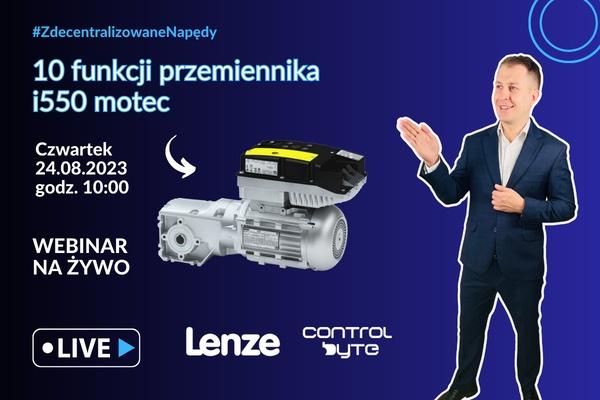 10 funkcji przemiennika i550 MOTEC Lenze w godzinę