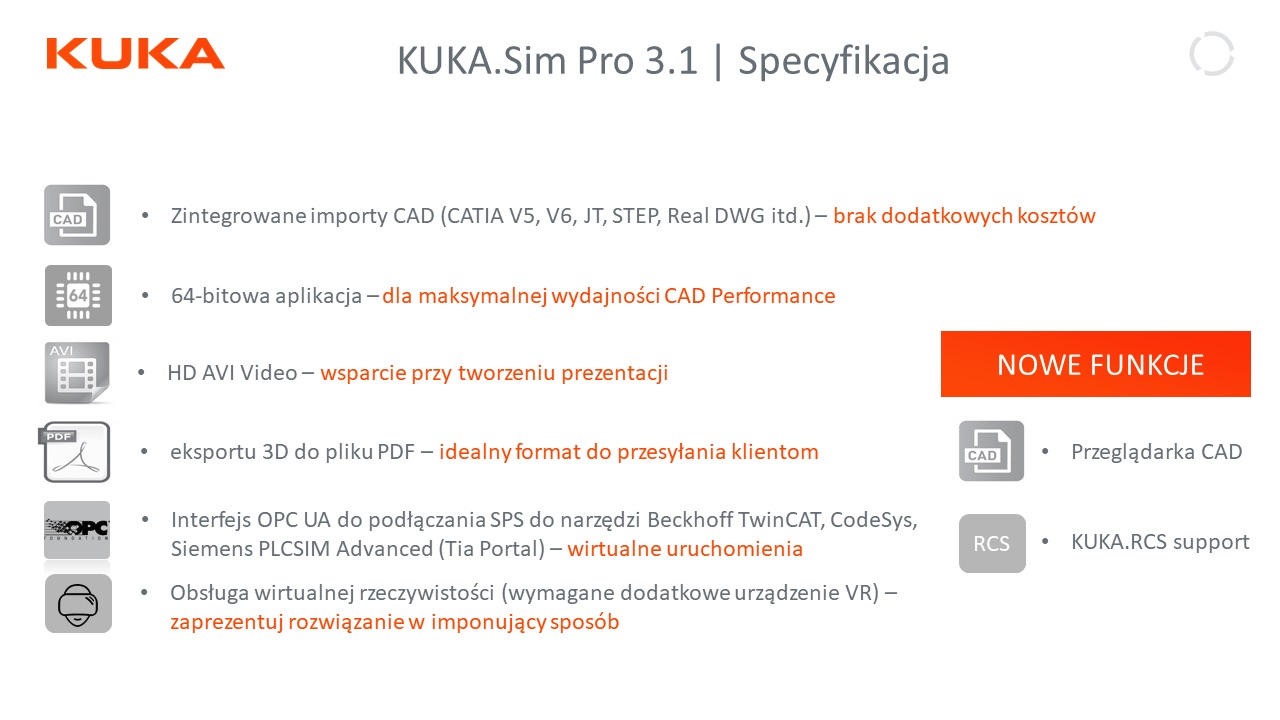 Nowa wersja KUKA.Sim Pro 3.1